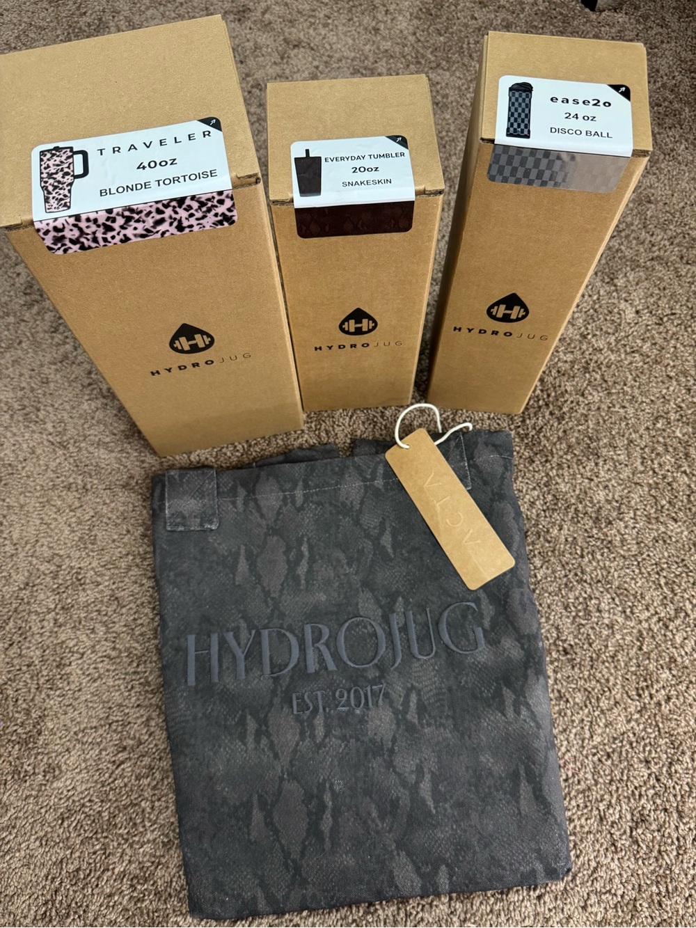 New HydroJug x Rylee Arnold Snakeskin PR Box